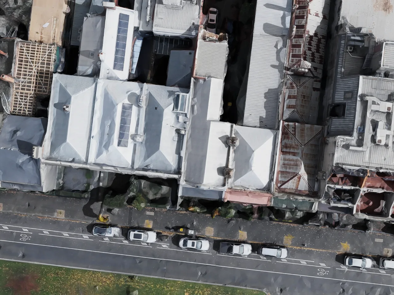 Top-down Isaac perception view of Melbourne substrate